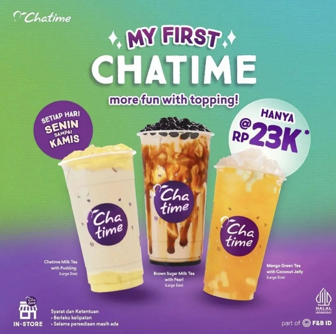 Promo Chatime Harga Spesial Rp23.000