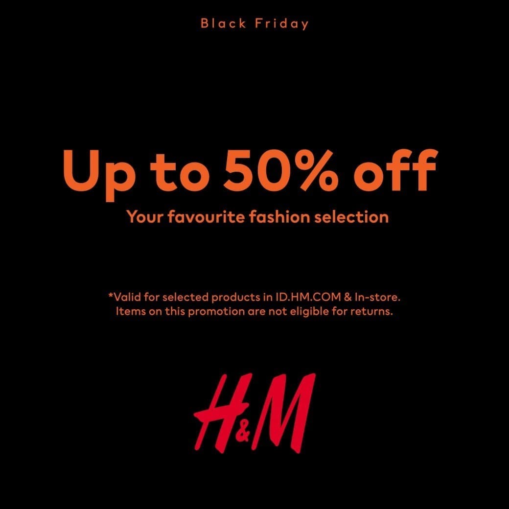 Promo H&M Black Friday Discount Up To 50%