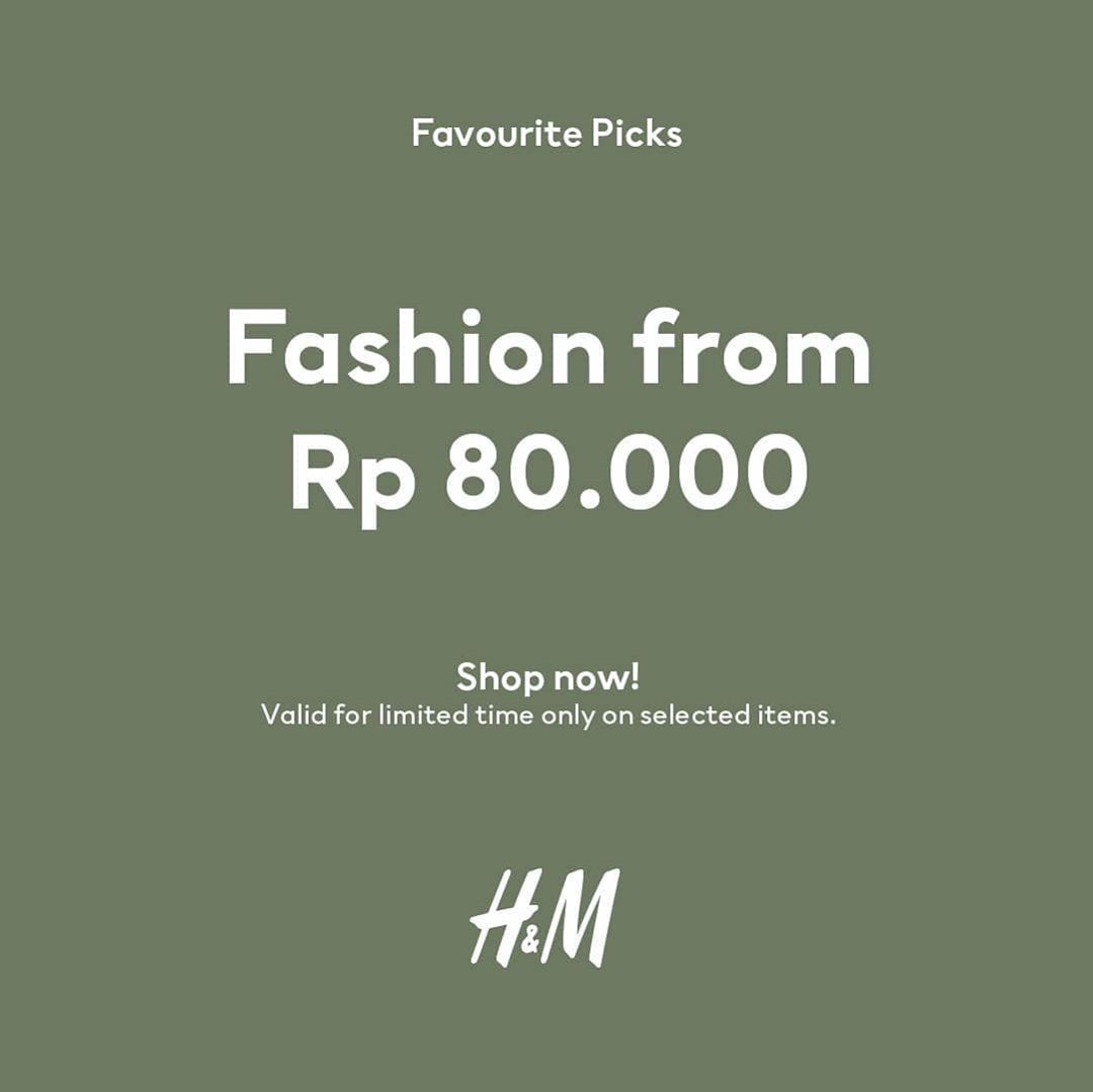 Promo H&M Harga Spesial Mulai Rp80.000