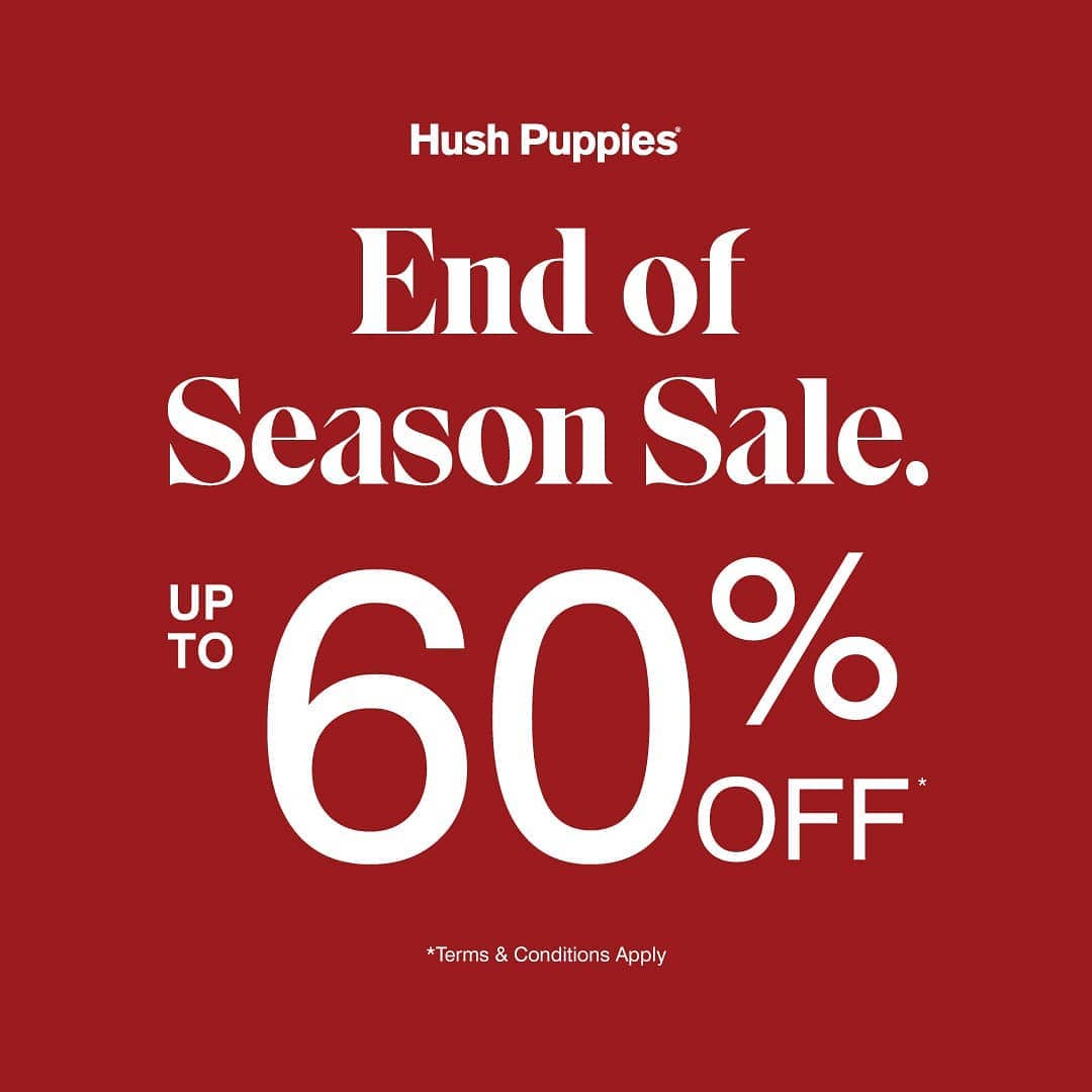 Promo Hush Puppies End of Season Sale Up to 60%