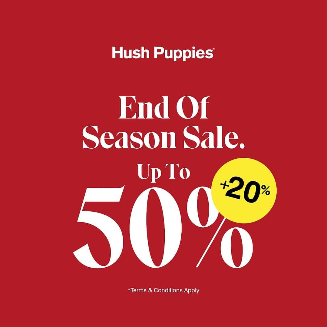 Promo Hush Puppies Diskon Hingga 50% + 20%