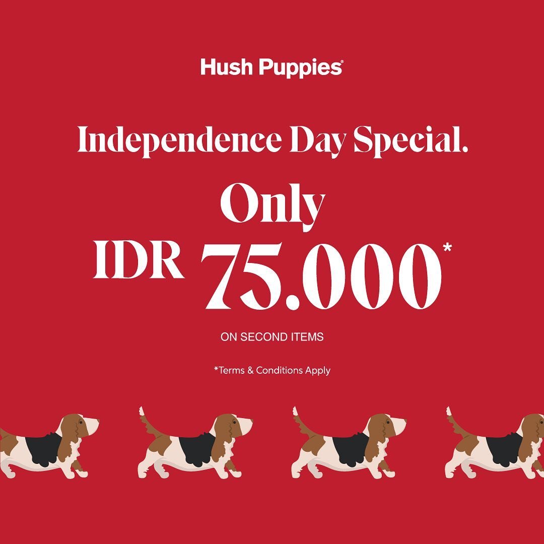Promo Hush Puppies Harga Spesial Rp75.000 untuk Pembelian Kedua
