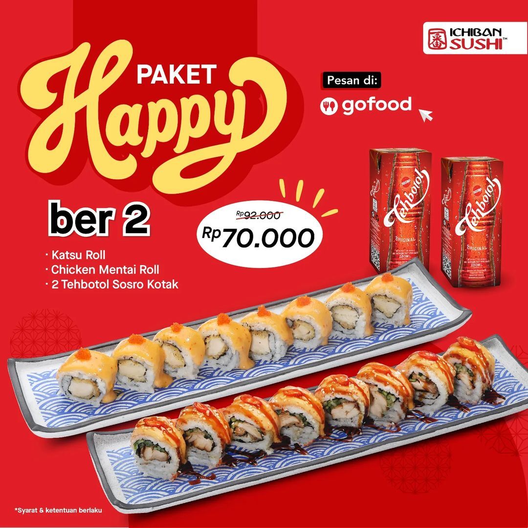 Promo Ichiban Sushi Paket Happy Mulai Rp70.000 di GoFood