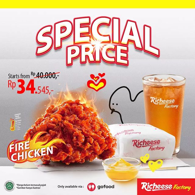 Promo Richeese Factory Harga Spesial Mulai Rp34.545 di GoFood