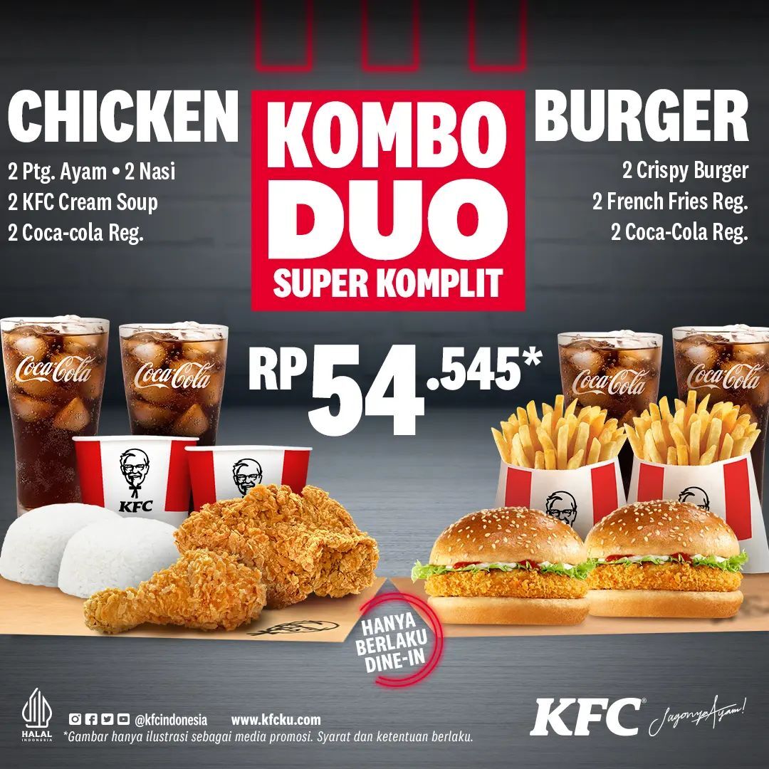 Promo KFC Kombo Duo Super Komplit Rp54.545