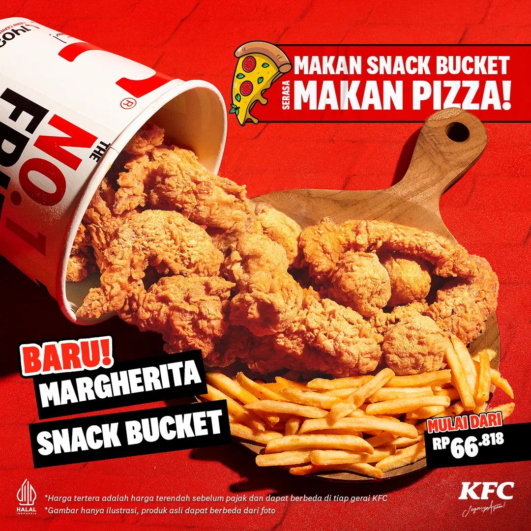 Promo KFC Snack Bucket Margherita Mulai Rp66.818