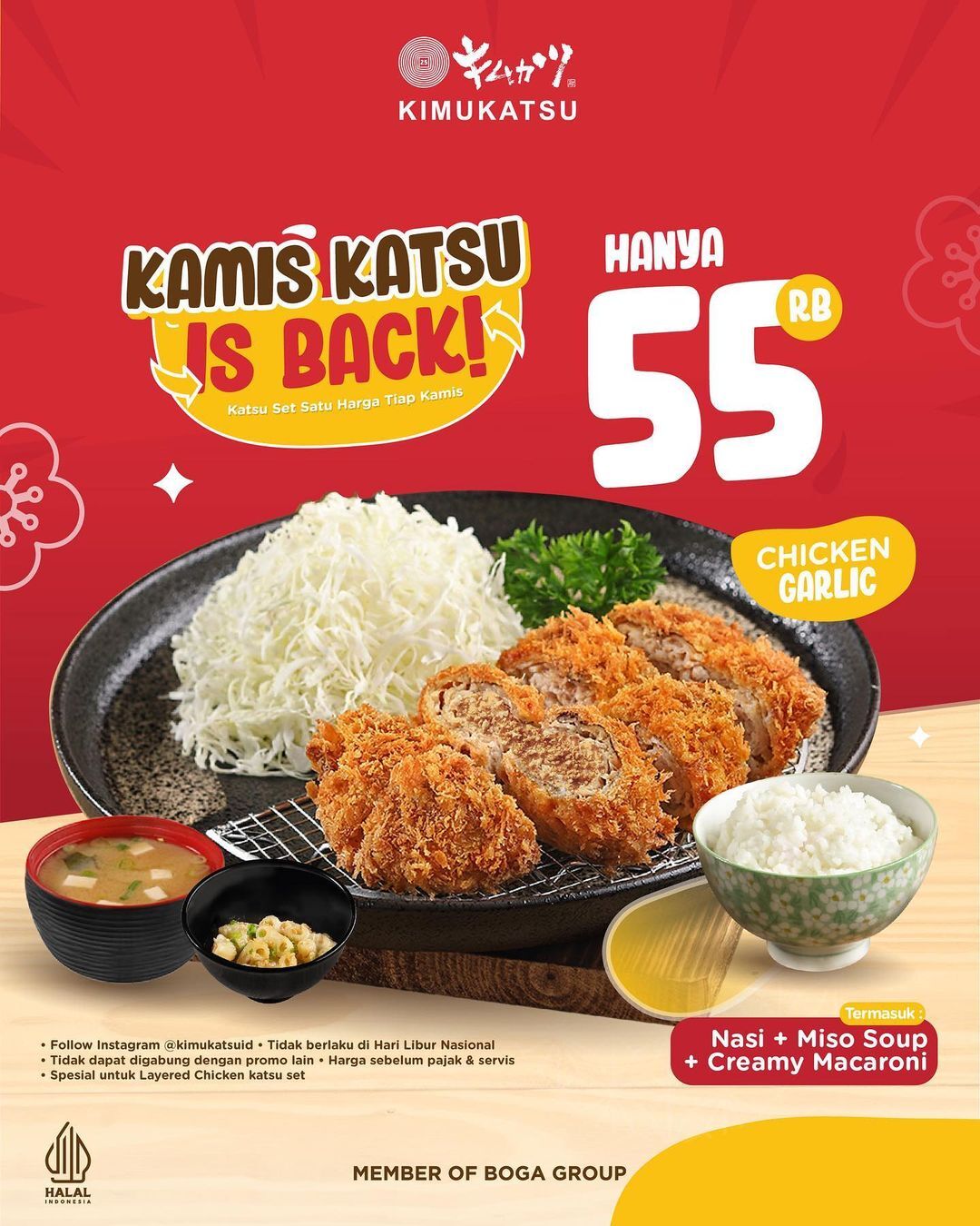 Promo Kimukatsu Kamis Katsu Rp55.000