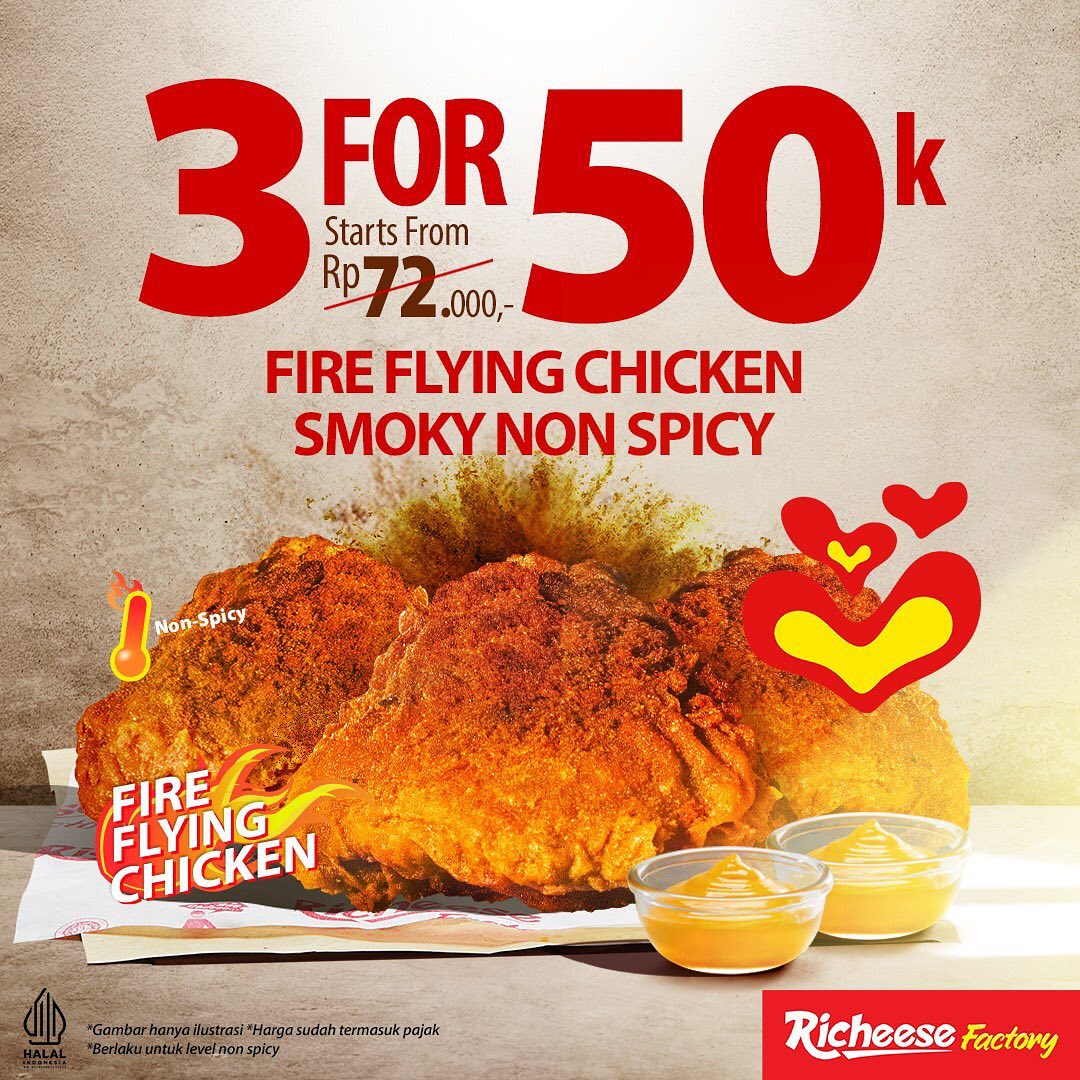 Promo Richeese Factory 3 for Rp50.000