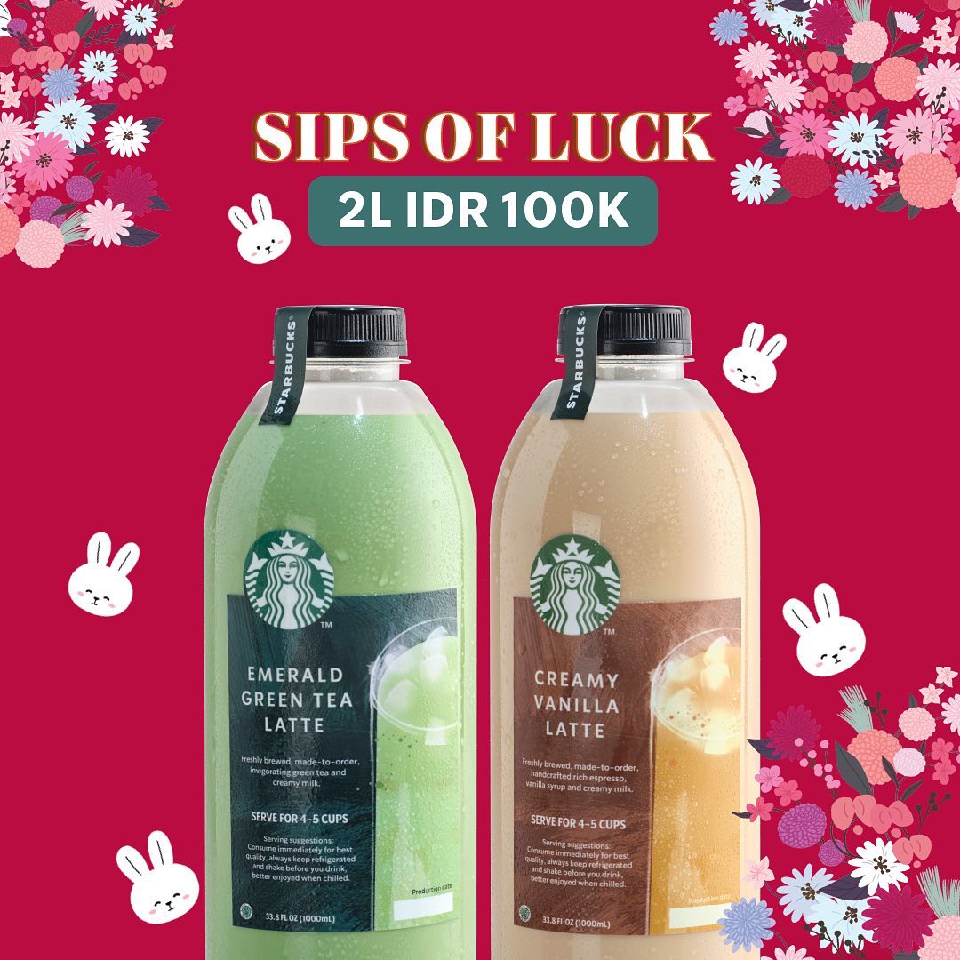 Promo Starbucks Sips of Luck 2 Minuman 1 Liter Rp100.000