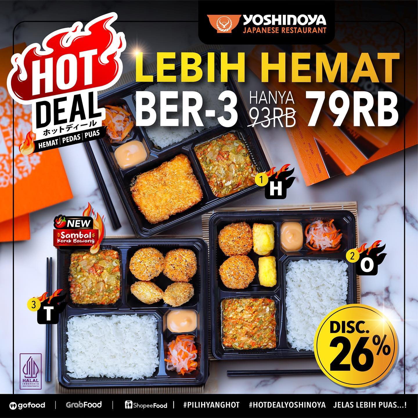 Promo Yoshinoya Lebih Hemat Bertiga Rp79.000