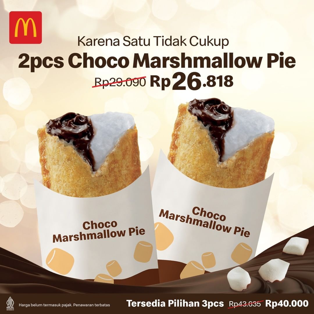Promo McDonald's 2 pcs Marshmallow Pie Rp26.818