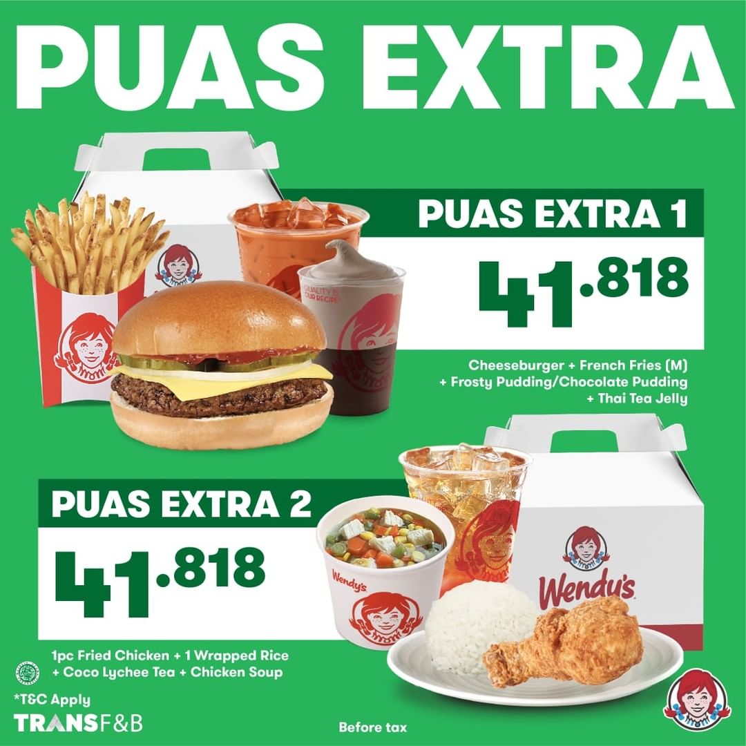 Promo Wendy's Puas Extra Rp41.818